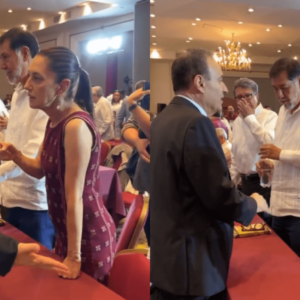 Discusión entre Sheinbaum y Alfonso Durazo durante Consejo de Morena