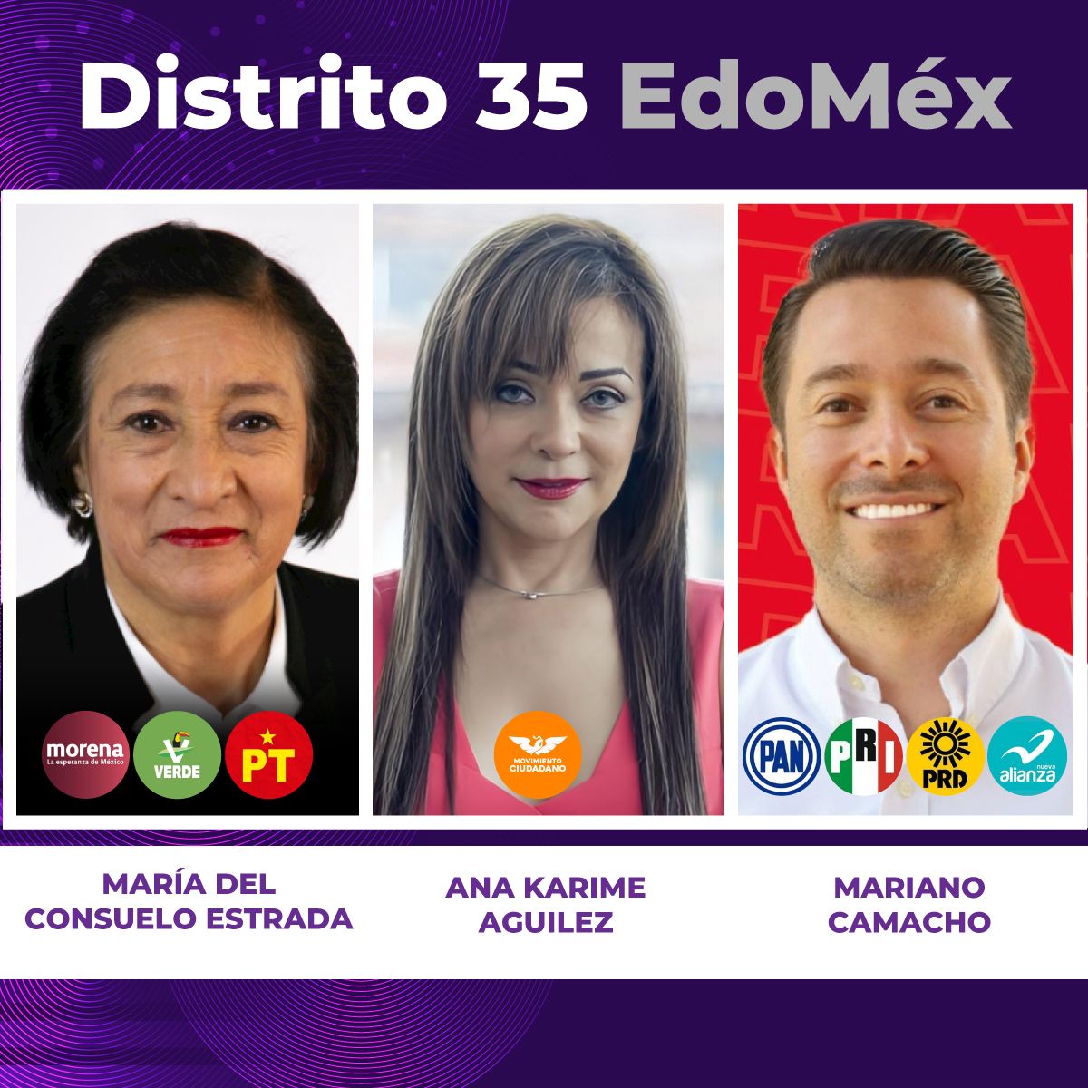 Mariano Camacho y la Alianza PRI-PAN-PRD-NA lidera encuesta en el Distrito 35 del Estado de México.